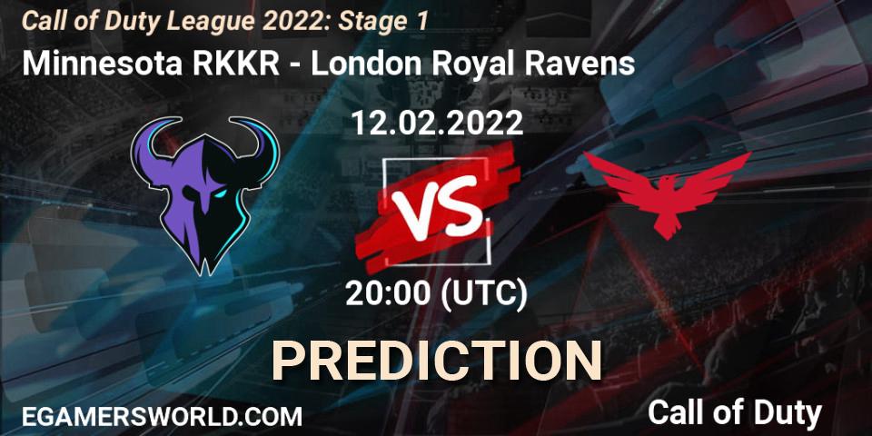 Pronósticos Minnesota RØKKR - London Royal Ravens. 12.02.22. Call of Duty League 2022: Stage 1 - Call of Duty