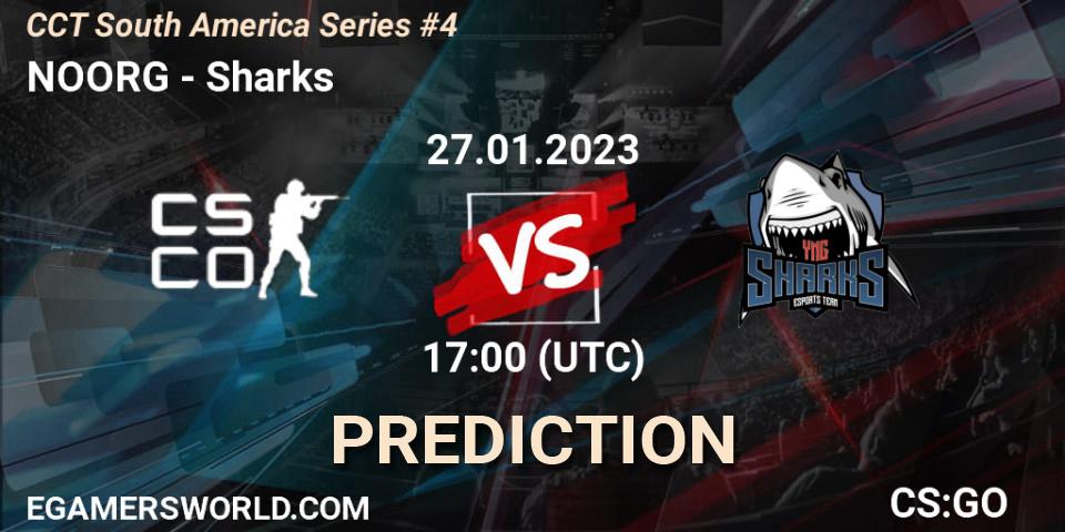 Pronósticos NOORG - Sharks. 27.01.2023 at 17:50. CCT South America Series #4 - Counter-Strike (CS2)