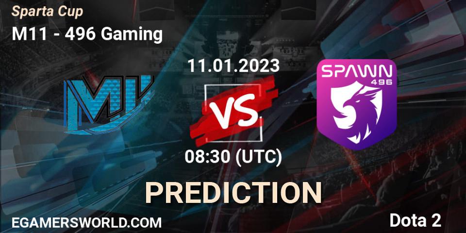 Pronósticos M11 - 496 Gaming. 11.01.23. Sparta Cup - Dota 2