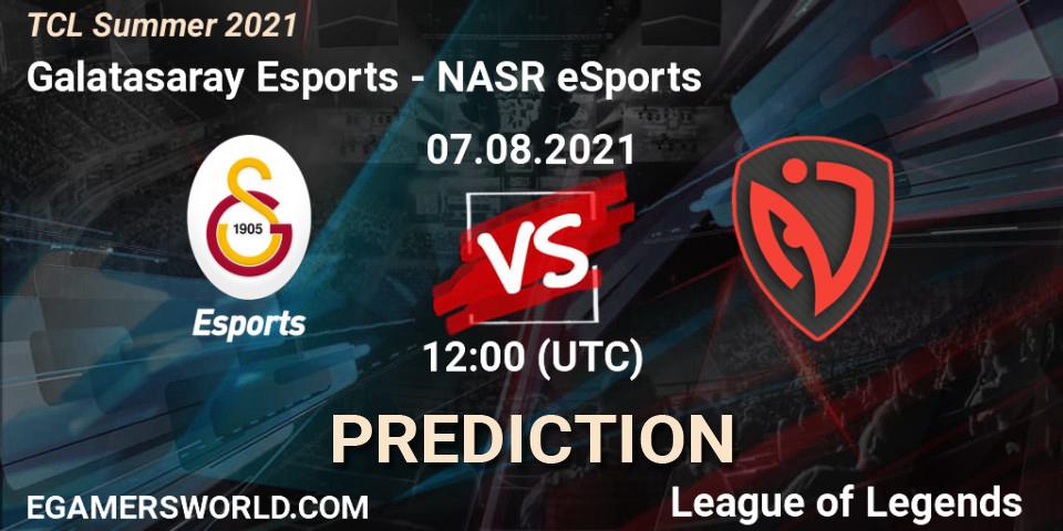 Pronósticos Galatasaray Esports - NASR eSports. 07.08.2021 at 12:00. TCL Summer 2021 - LoL