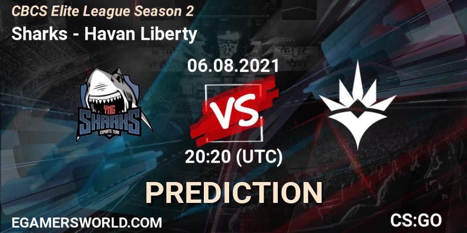 Pronósticos Sharks - Havan Liberty. 06.08.21. CBCS Elite League Season 2 - CS2 (CS:GO)