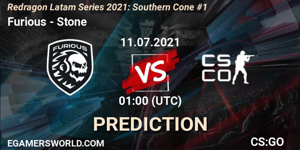 Pronósticos Furious - Stone Esports. 11.07.2021 at 02:15. Redragon Latam Series 2021: Southern Cone #1 - Counter-Strike (CS2)