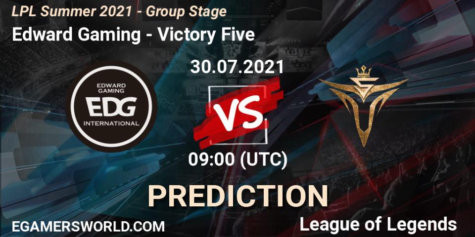 Pronósticos Edward Gaming - Victory Five. 30.07.21. LPL Summer 2021 - Group Stage - LoL
