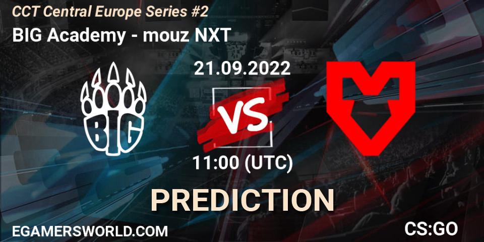 Pronósticos BIG Academy - mouz NXT. 21.09.2022 at 11:00. CCT Central Europe Series #2 - Counter-Strike (CS2)