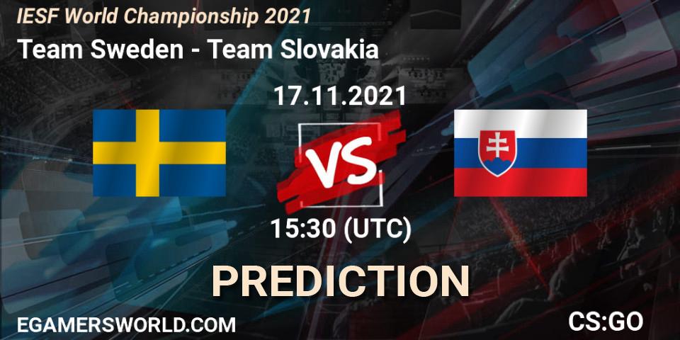 Pronósticos Team Sweden - Team Slovakia. 17.11.21. IESF World Championship 2021 - CS2 (CS:GO)