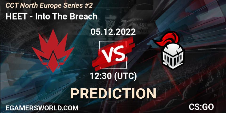 Pronósticos HEET - Into The Breach. 05.12.2022 at 13:10. CCT North Europe Series #2 - Counter-Strike (CS2)