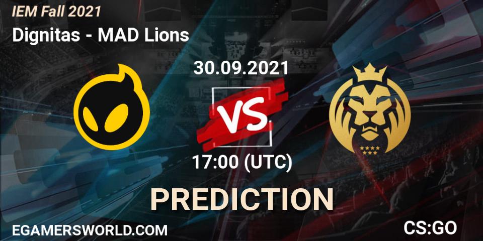 Pronósticos Dignitas - MAD Lions. 30.09.2021 at 17:10. IEM Fall 2021: Europe RMR - Counter-Strike (CS2)