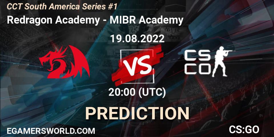 Pronósticos Redragon Academy - MIBR Academy. 19.08.2022 at 20:00. CCT South America Series #1 - Counter-Strike (CS2)