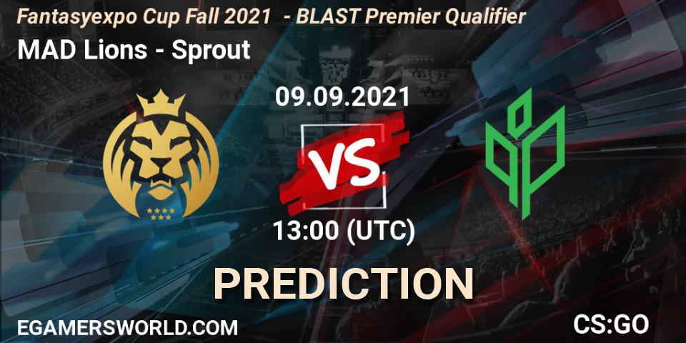 Pronósticos MAD Lions - Sprout. 09.09.2021 at 13:00. Fantasyexpo Cup Fall 2021 - BLAST Premier Qualifier - Counter-Strike (CS2)