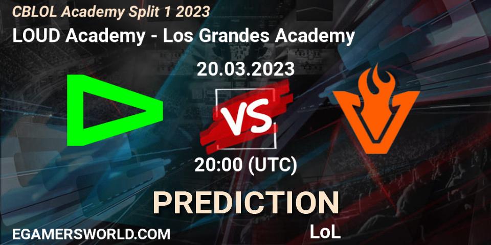 Pronósticos LOUD Academy - Los Grandes Academy. 20.03.2023 at 20:00. CBLOL Academy Split 1 2023 - LoL