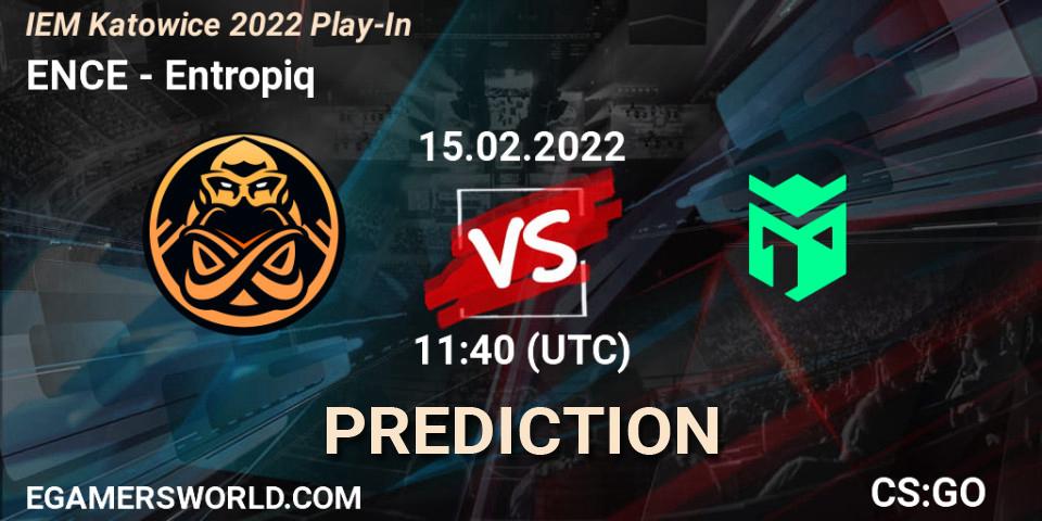 Pronósticos ENCE - Entropiq. 15.02.2022 at 11:55. IEM Katowice 2022 Play-In - Counter-Strike (CS2)