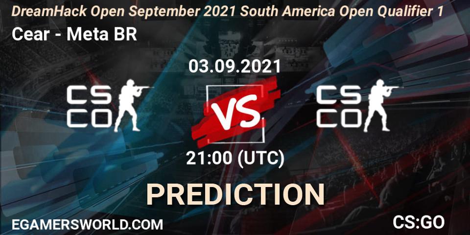 Pronósticos Ceará eSports - Meta Gaming BR. 03.09.2021 at 21:10. DreamHack Open September 2021 South America Open Qualifier 1 - Counter-Strike (CS2)