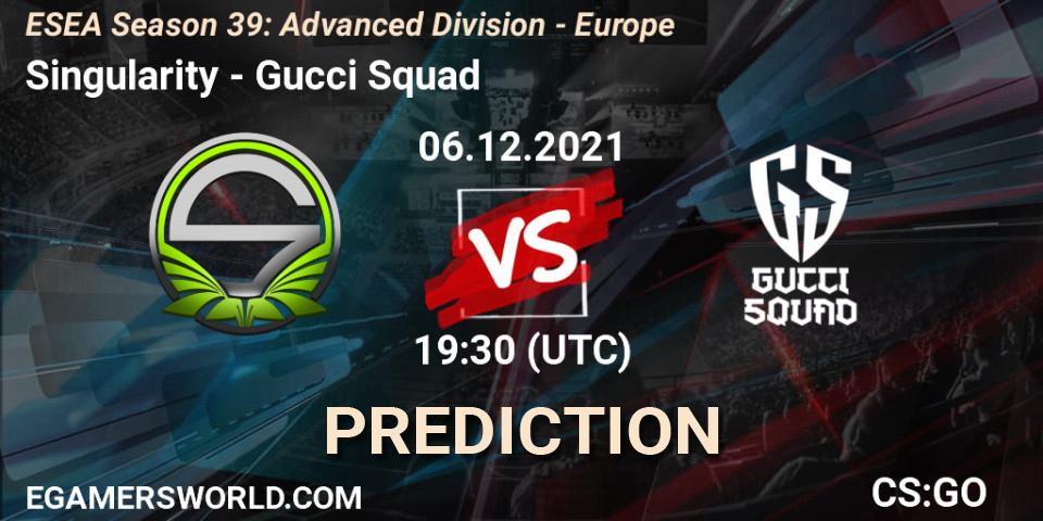 Pronósticos Singularity - Gucci Squad. 06.12.21. ESEA Season 39: Advanced Division - Europe - CS2 (CS:GO)