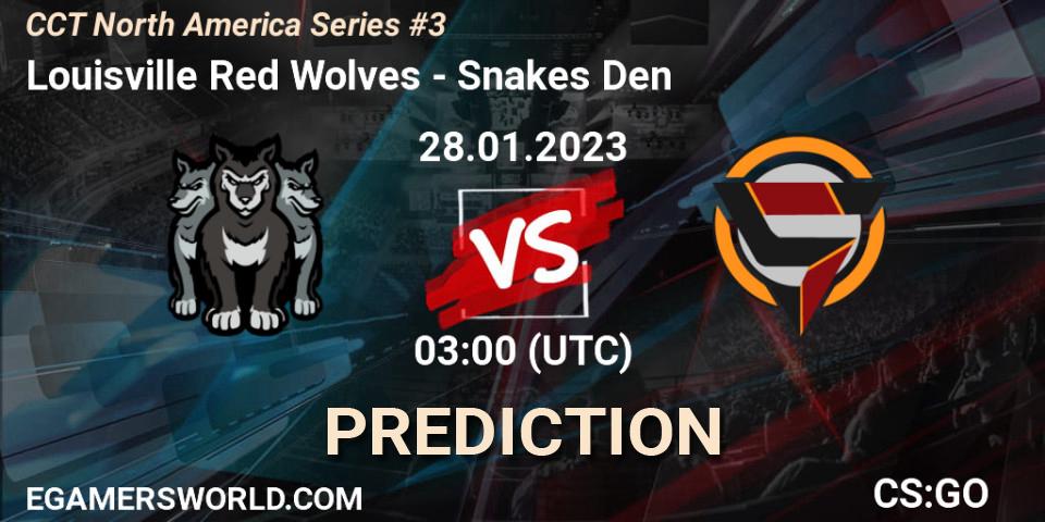 Pronósticos Louisville Red Wolves - Snakes Den. 29.01.23. CCT North America Series #3 - CS2 (CS:GO)
