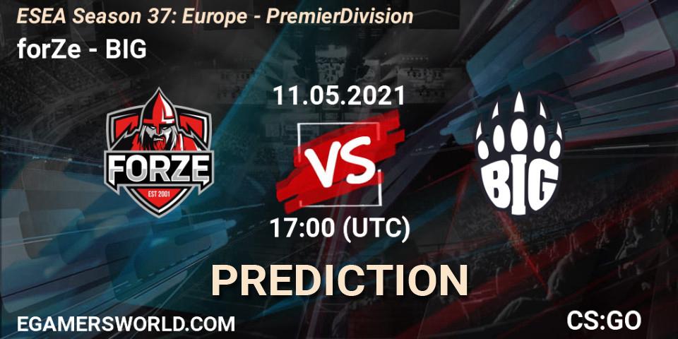 Pronósticos forZe - BIG. 03.06.2021 at 17:00. ESEA Season 37: Europe - Premier Division - Counter-Strike (CS2)