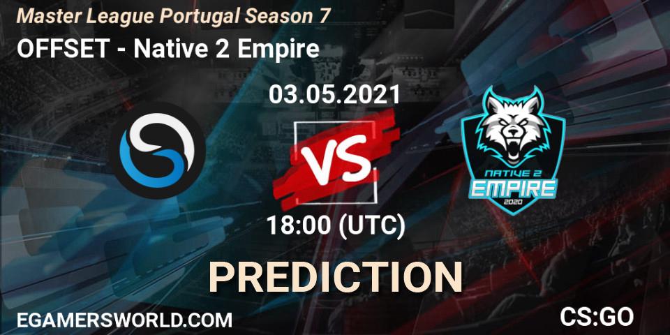 Pronósticos OFFSET - Native 2 Empire. 03.05.2021 at 18:00. Master League Portugal Season 7 - Counter-Strike (CS2)