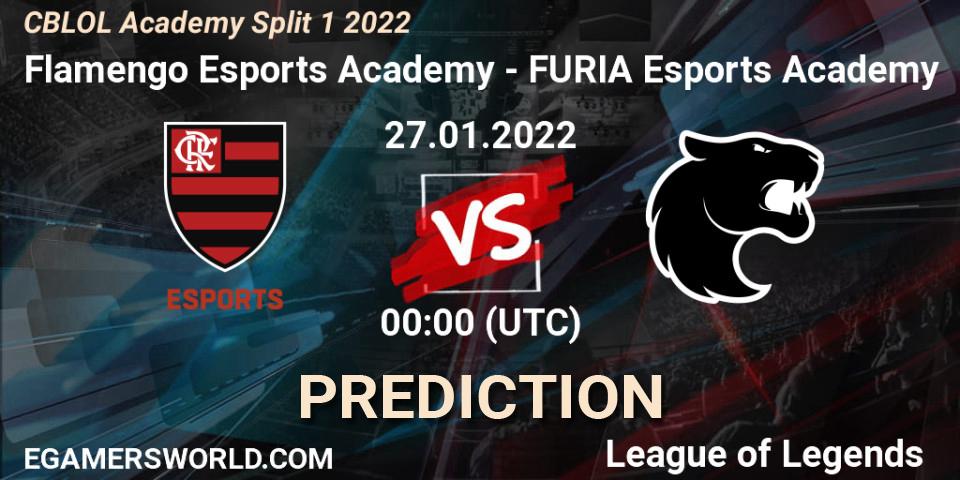 Pronósticos Flamengo Esports Academy - FURIA Esports Academy. 26.01.2022 at 23:00. CBLOL Academy Split 1 2022 - LoL