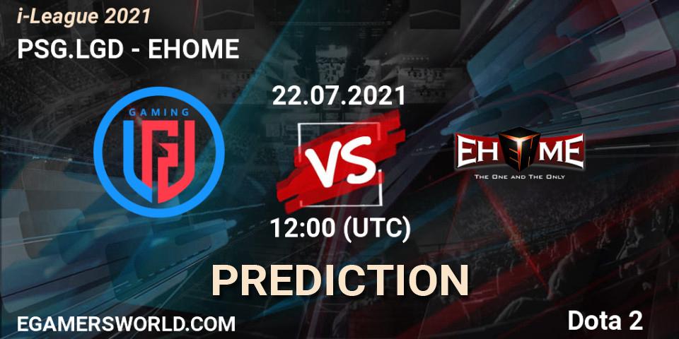 Pronósticos PSG.LGD - EHOME. 22.07.2021 at 12:47. i-League 2021 Season 1 - Dota 2
