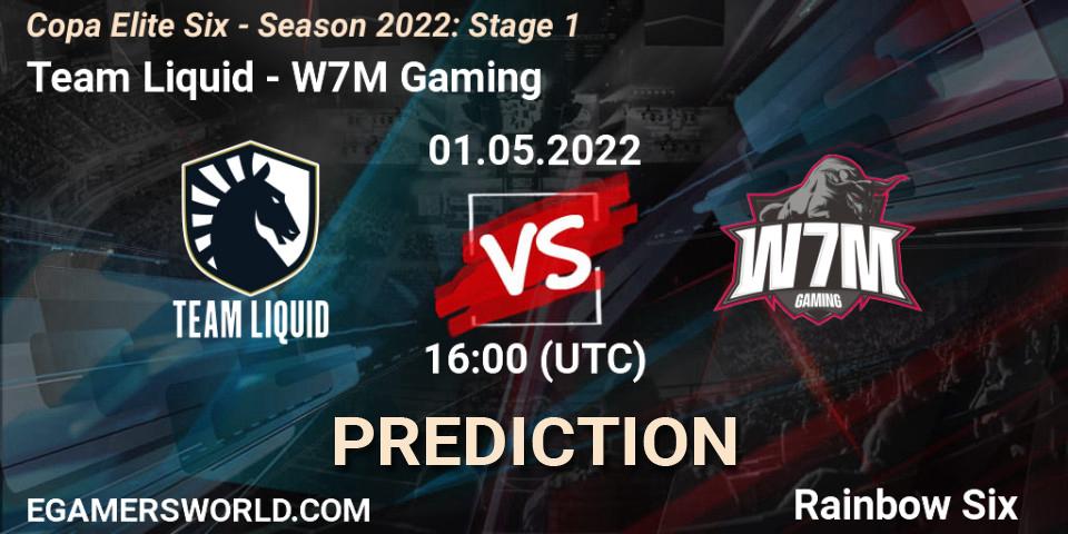 Pronósticos Team Liquid - W7M Gaming. 01.05.22. Copa Elite Six - Season 2022: Stage 1 - Rainbow Six