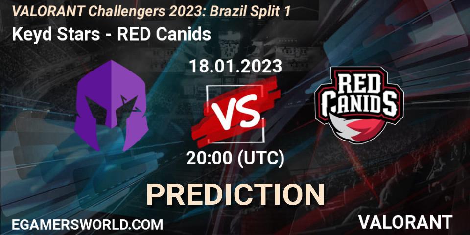 Pronósticos Keyd Stars - RED Canids. 18.01.2023 at 20:00. VALORANT Challengers 2023: Brazil Split 1 - VALORANT