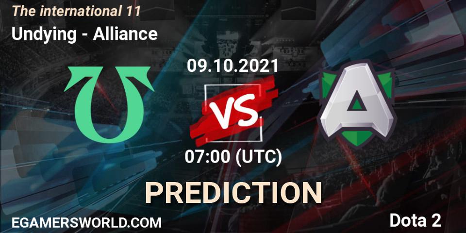 Pronósticos Undying - Alliance. 09.10.2021 at 07:03. The Internationa 2021 - Dota 2