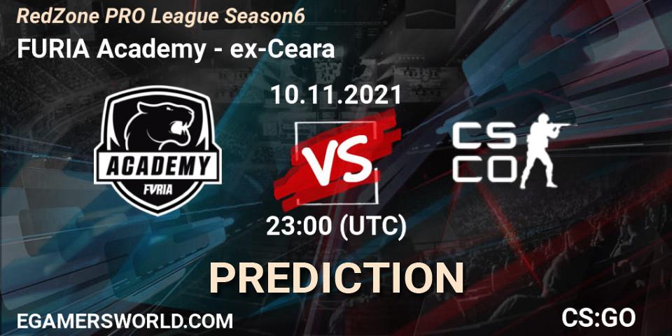 Pronósticos FURIA Academy - ex-Ceara. 10.11.2021 at 23:00. RedZone PRO League Season 6 - Counter-Strike (CS2)
