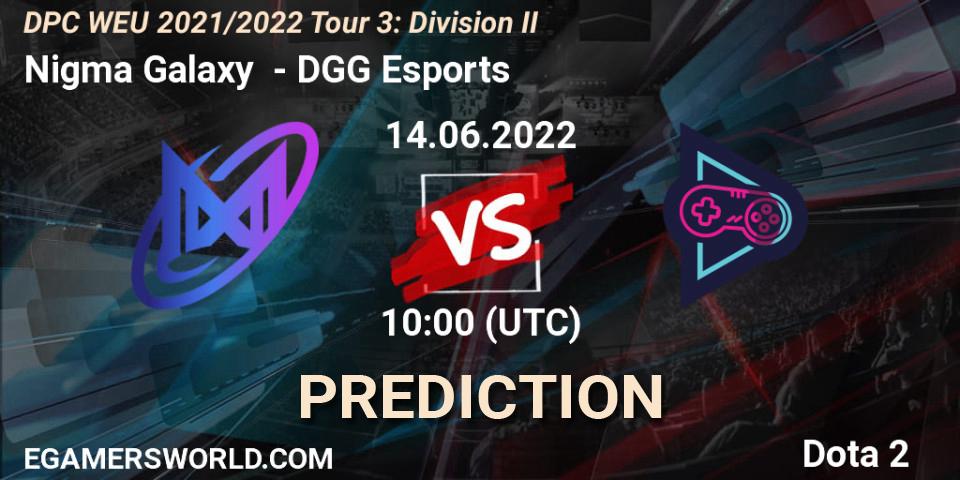 Pronósticos Nigma Galaxy - DGG Esports. 14.06.22. DPC WEU 2021/2022 Tour 3: Division II - Dota 2