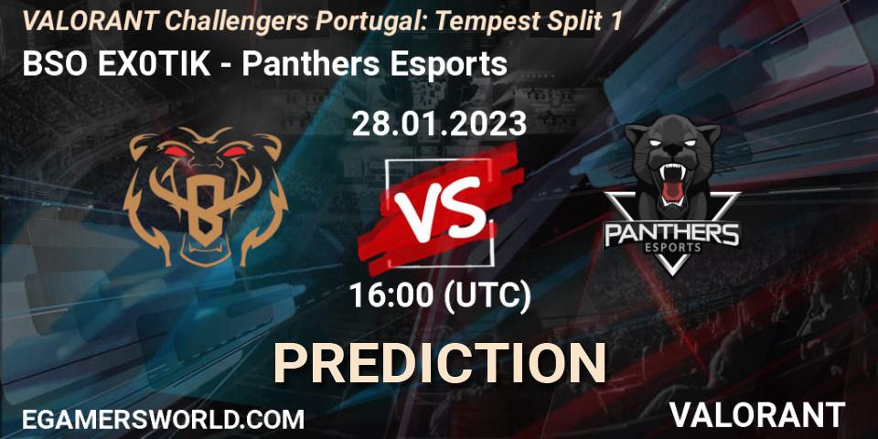 Pronósticos BSO EX0TIK - Panthers Esports. 28.01.23. VALORANT Challengers 2023 Portugal: Tempest Split 1 - VALORANT