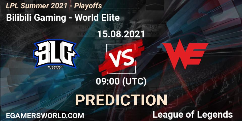 Pronósticos Bilibili Gaming - World Elite. 15.08.21. LPL Summer 2021 - Playoffs - LoL