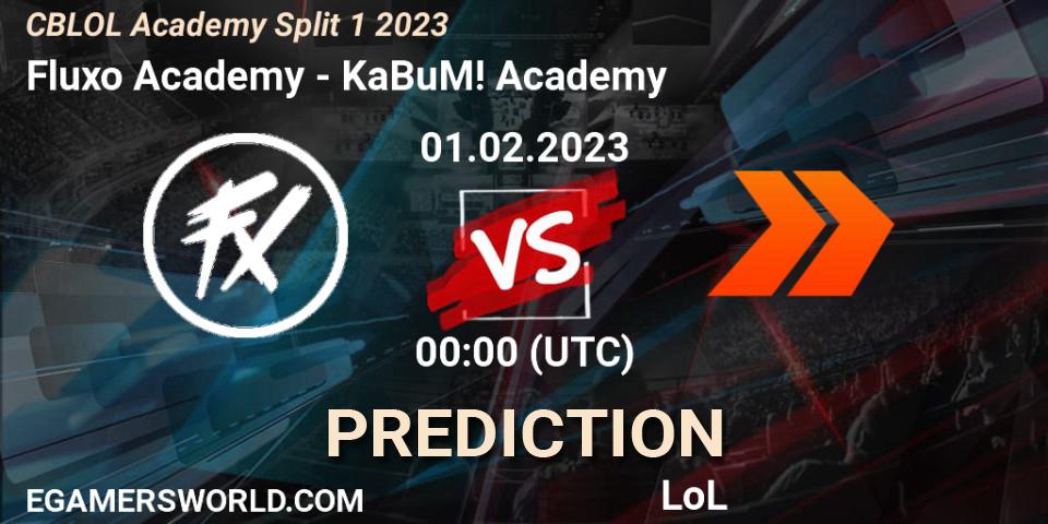 Pronósticos Fluxo Academy - KaBuM! Academy. 01.02.23. CBLOL Academy Split 1 2023 - LoL