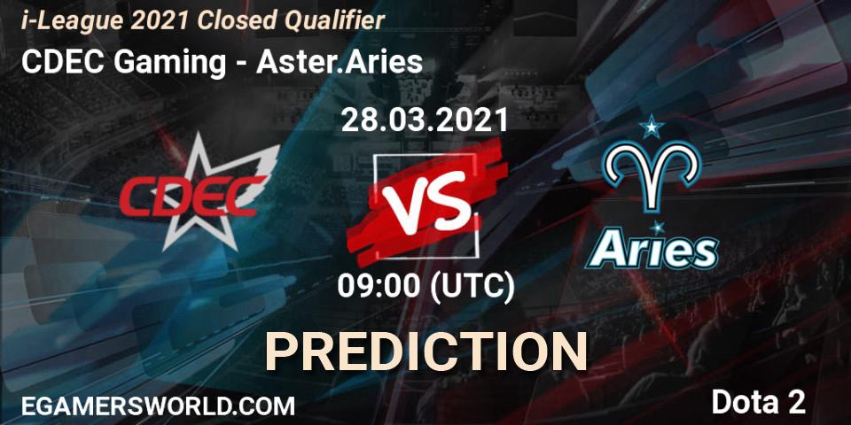 Pronósticos CDEC Gaming - Aster.Aries. 28.03.2021 at 08:12. i-League 2021 Closed Qualifier - Dota 2
