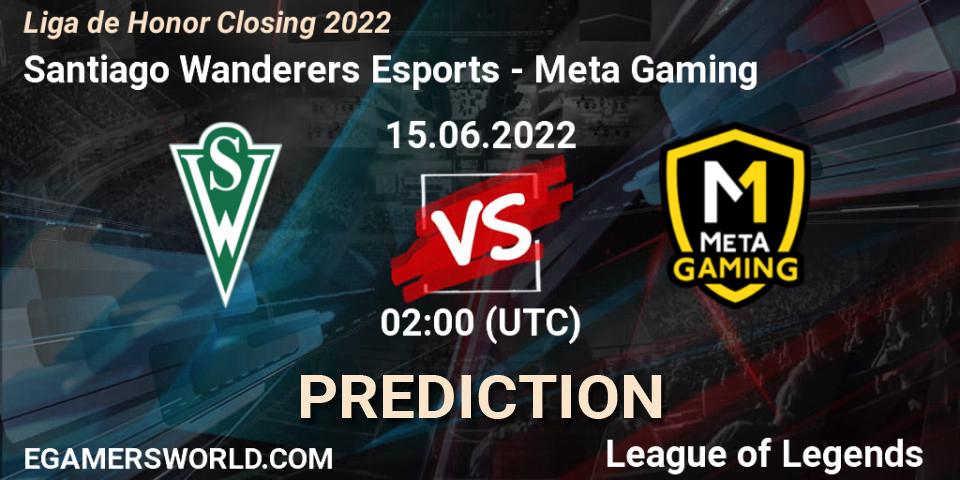 Pronósticos Santiago Wanderers Esports - Meta Gaming. 15.06.2022 at 02:00. Liga de Honor Closing 2022 - LoL