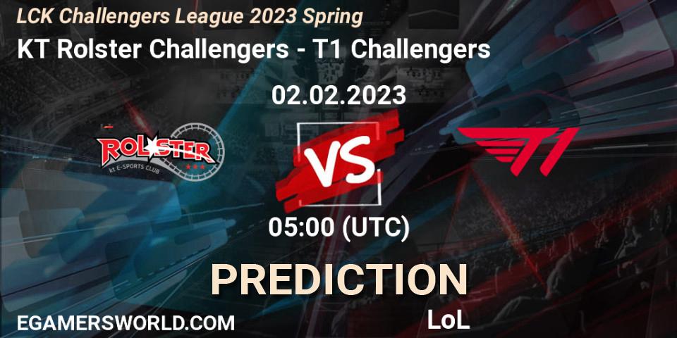 Pronósticos KT Rolster Challengers - T1 Challengers. 02.02.23. LCK Challengers League 2023 Spring - LoL