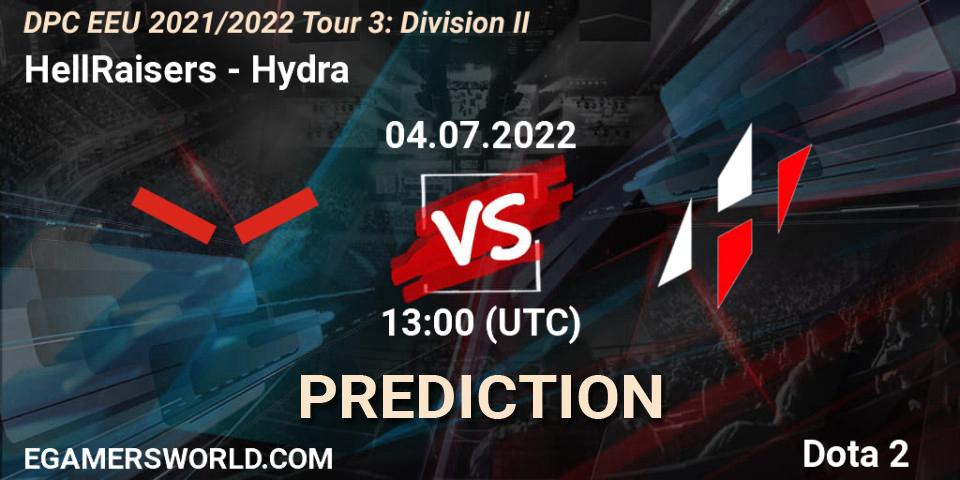Pronósticos HellRaisers - Hydra. 04.07.22. DPC EEU 2021/2022 Tour 3: Division II - Dota 2