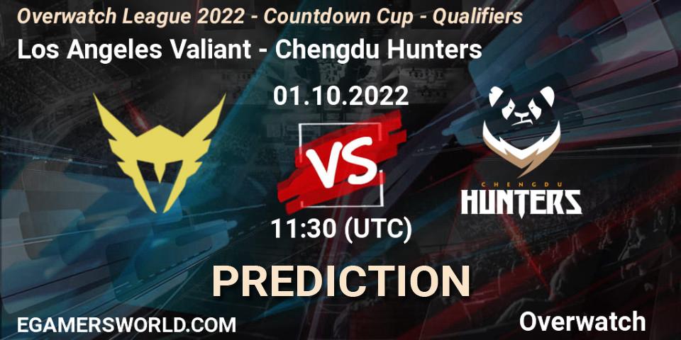 Pronósticos Los Angeles Valiant - Chengdu Hunters. 01.10.22. Overwatch League 2022 - Countdown Cup - Qualifiers - Overwatch