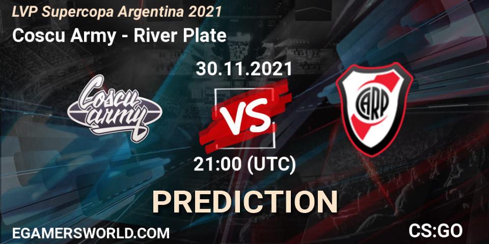 Pronósticos Coscu Army - River Plate. 30.11.21. LVP Supercopa Argentina 2021 - CS2 (CS:GO)