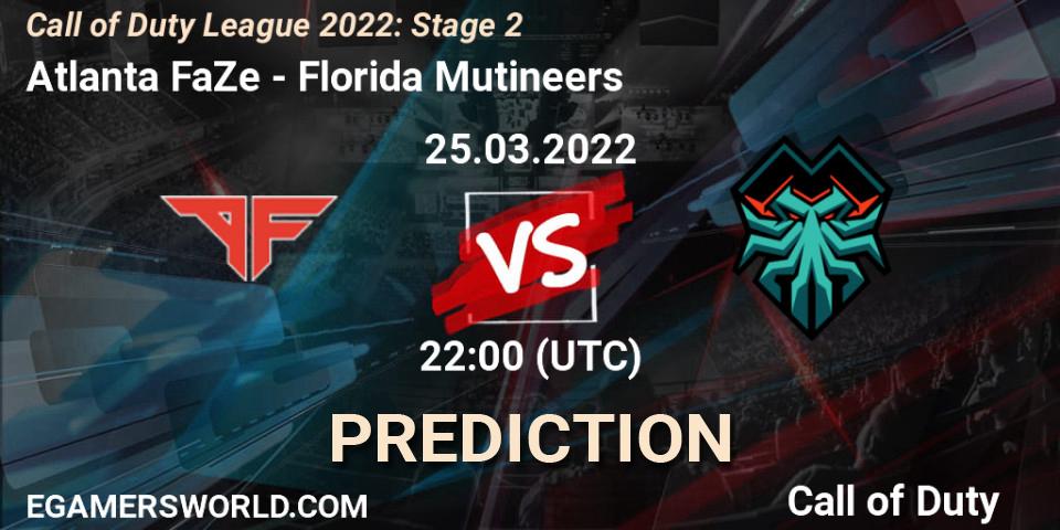 Pronósticos Atlanta FaZe - Florida Mutineers. 25.03.22. Call of Duty League 2022: Stage 2 - Call of Duty