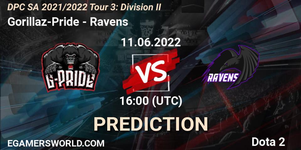 Pronósticos Gorillaz-Pride - Ravens. 11.06.22. DPC SA 2021/2022 Tour 3: Division II - Dota 2