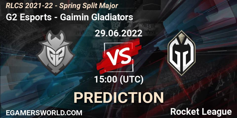 Pronósticos G2 Esports - Gaimin Gladiators. 29.06.22. RLCS 2021-22 - Spring Split Major - Rocket League