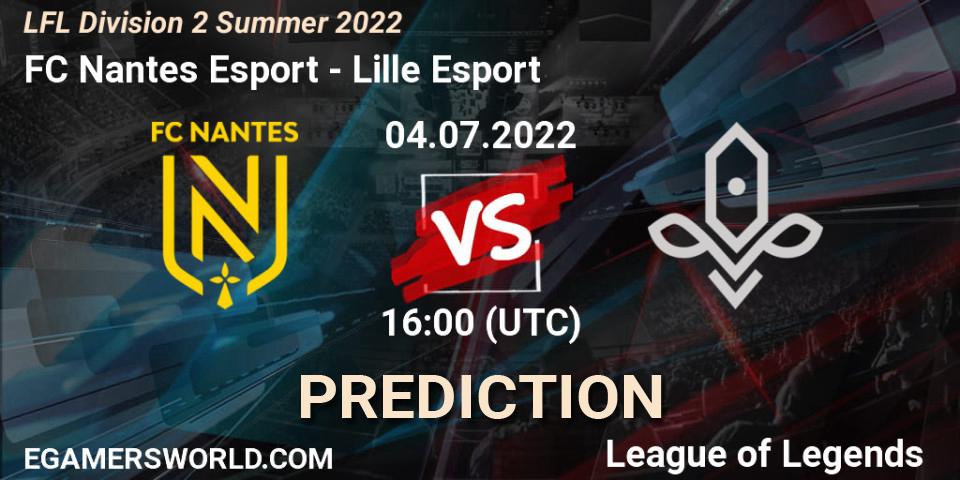Pronósticos FC Nantes Esport - Lille Esport. 04.07.2022 at 16:00. LFL Division 2 Summer 2022 - LoL