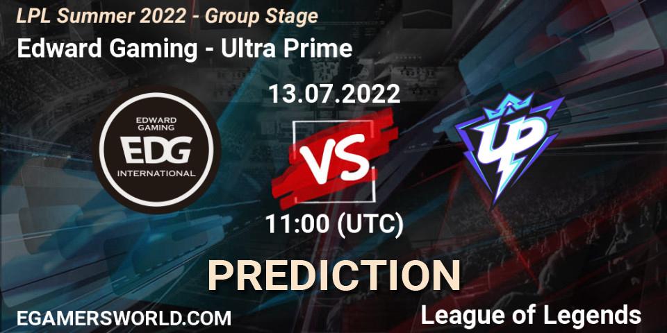 Pronósticos Edward Gaming - Ultra Prime. 13.07.22. LPL Summer 2022 - Group Stage - LoL