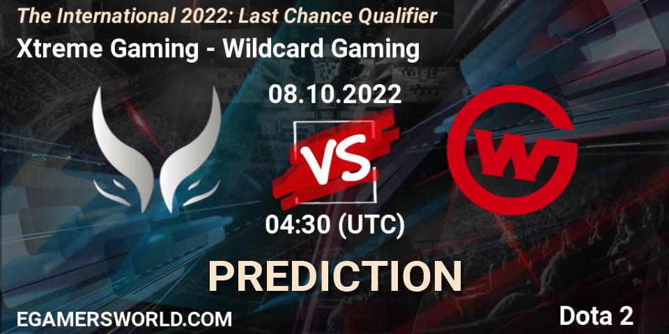 Pronósticos Xtreme Gaming - Wildcard Gaming. 08.10.22. The International 2022: Last Chance Qualifier - Dota 2