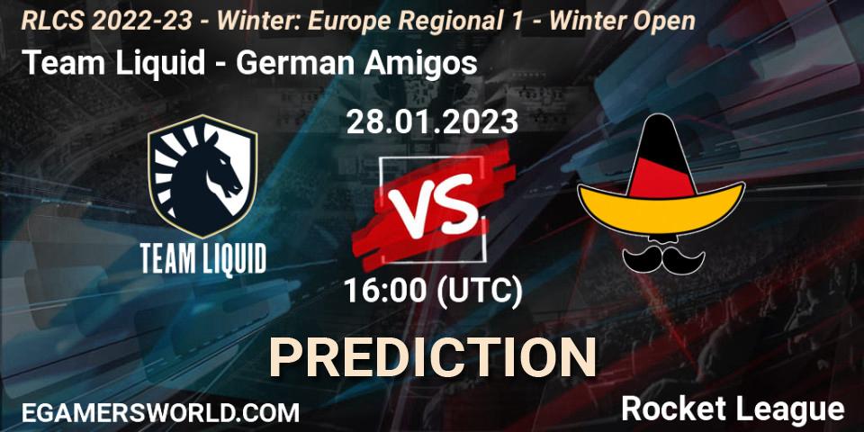 Pronósticos Team Liquid - German Amigos. 28.01.23. RLCS 2022-23 - Winter: Europe Regional 1 - Winter Open - Rocket League