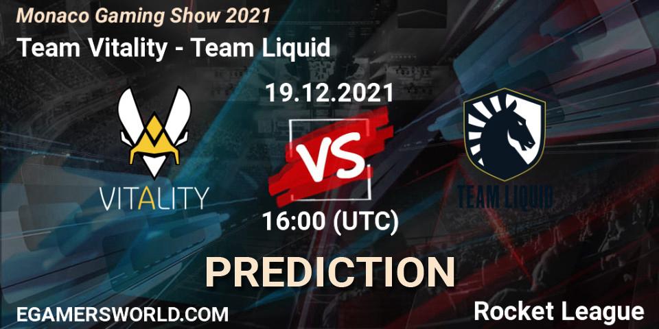 Pronósticos Team Vitality - Team Liquid. 19.12.21. Monaco Gaming Show 2021 - Rocket League