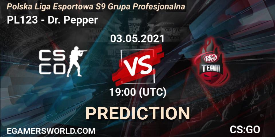 Pronósticos PL123 - Dr. Pepper. 03.05.2021 at 19:00. Polska Liga Esportowa S9 Grupa Profesjonalna - Counter-Strike (CS2)