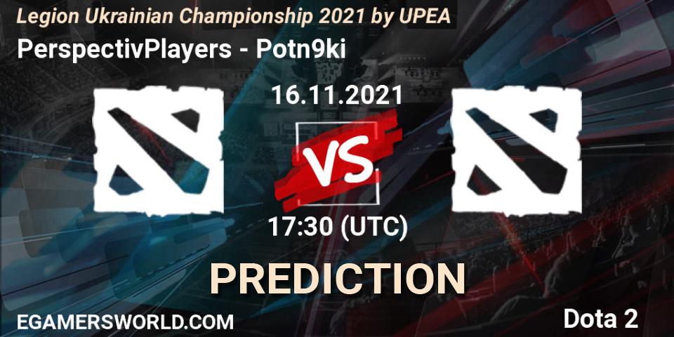 Pronósticos PerspectivPlayers - Potn9ki. 16.11.2021 at 16:09. Legion Ukrainian Championship 2021 by UPEA - Dota 2