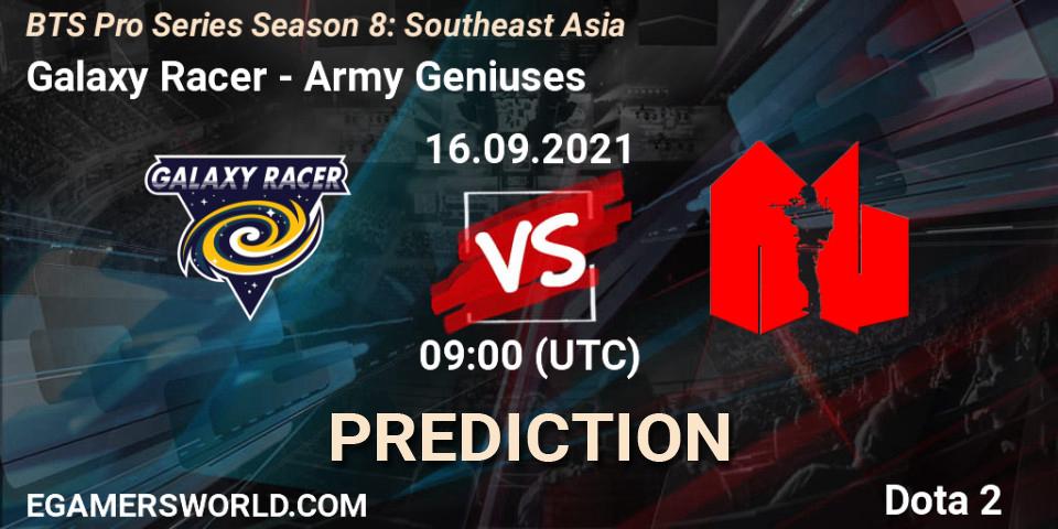 Pronósticos Galaxy Racer - Army Geniuses. 16.09.21. BTS Pro Series Season 8: Southeast Asia - Dota 2