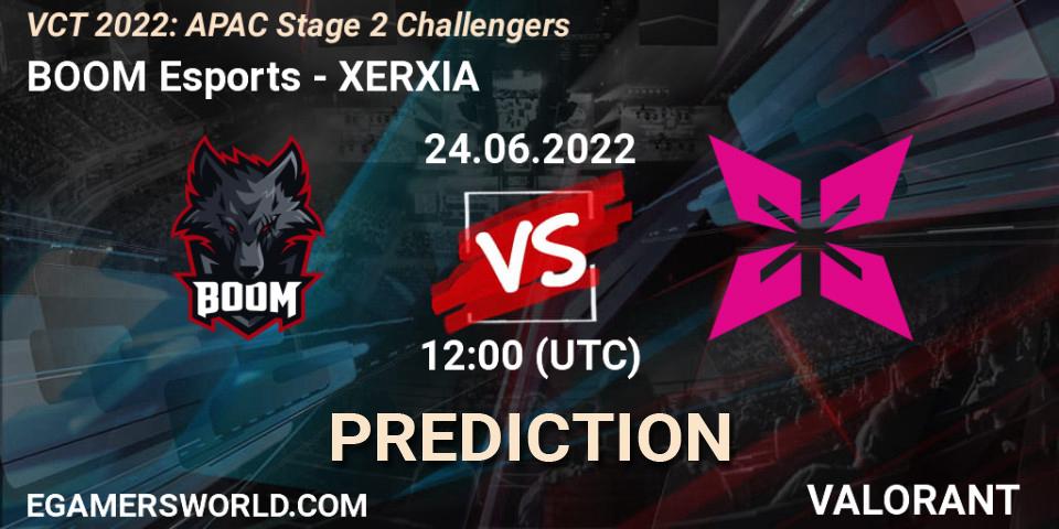 Pronósticos BOOM Esports - XERXIA. 24.06.2022 at 10:40. VCT 2022: APAC Stage 2 Challengers - VALORANT