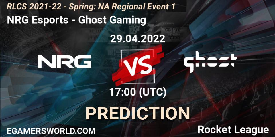Pronósticos NRG Esports - Ghost Gaming. 29.04.22. RLCS 2021-22 - Spring: NA Regional Event 1 - Rocket League
