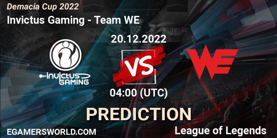 Pronósticos Invictus Gaming - Team WE. 20.12.22. Demacia Cup 2022 - LoL